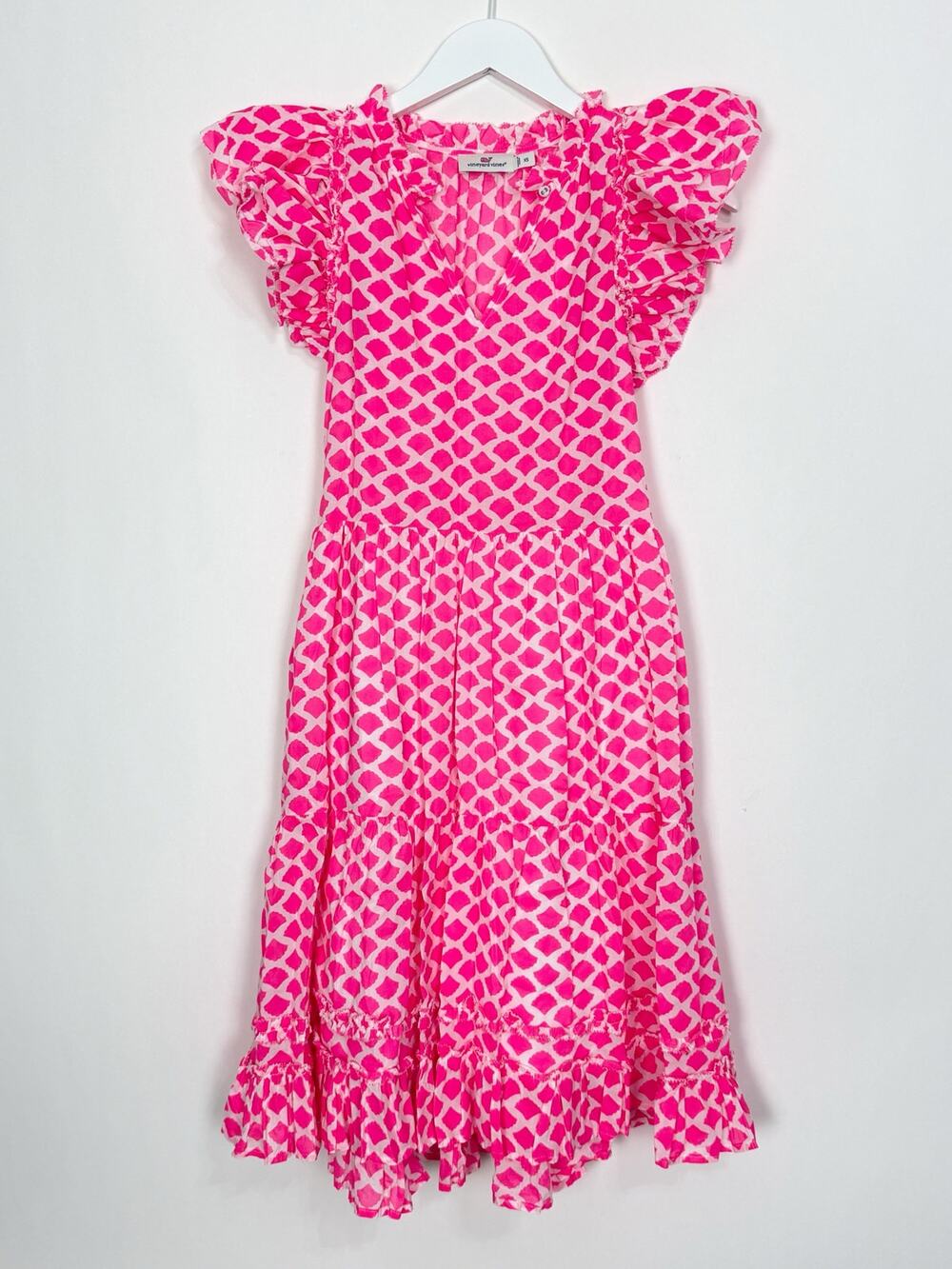Vineyard Vines Geo Tiered Ruffle Dress